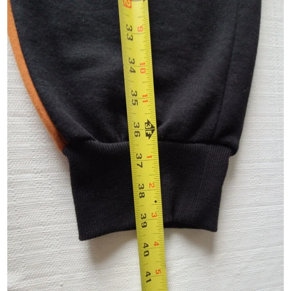 True Religion HS Moto Jogger Pants Mens L Black Orange Biker Sweatpants NWT $119